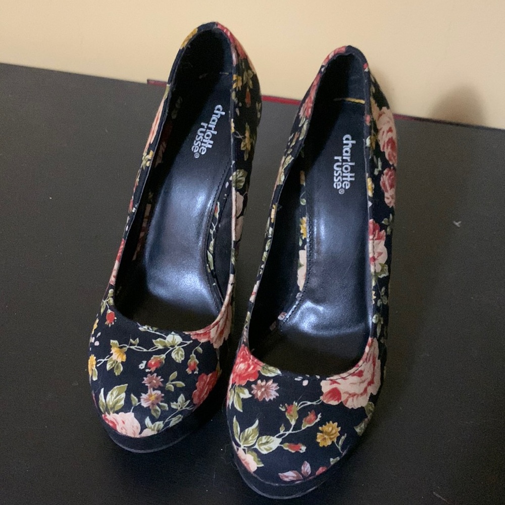 Charlotte Russe - Floral Wedges